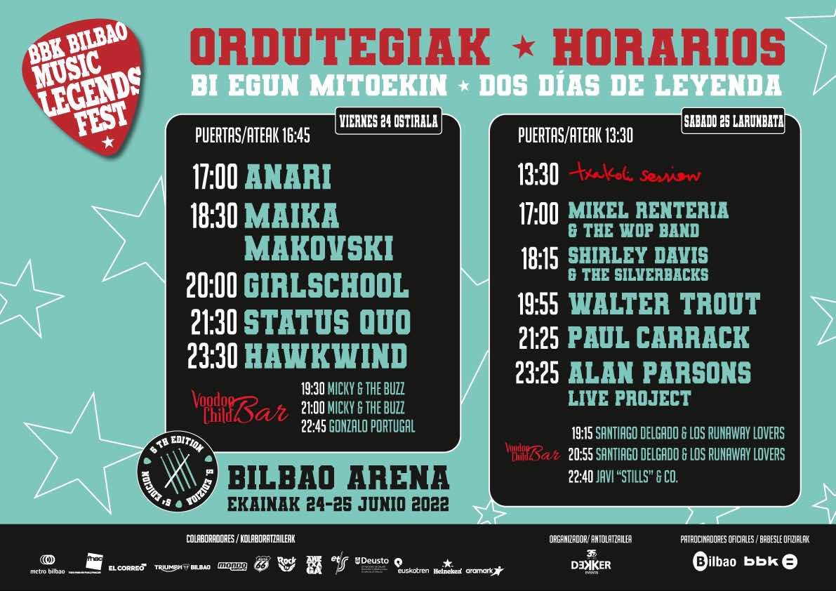 BBK Bilbao Music Legends Fest 2023. The Cult, Chris Isaak, Waterboys, Canned Heat, Nikki Lane, Nikki Hill, Luke Winslow-King - Página 4 Horarios-bbk-music-legenda-2022